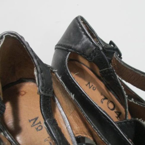 *No 704 b. MOD Jocelyn Black Distressed Leather - Picture 7 of 9